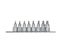 Juego de llaves de vaso TORX TOPTUL 1/2 pulgada 8 uds. T20, T25, T27, T30, T40, T45, T50, T55