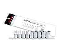 Juego de llaves de vaso TORX TOPTUL 1/2 pulgada 9 Pieza (E10 - E24)