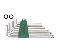 Juego de llaves hexagonales HEX HANS 9 Pieza (1.5 mm - 10 mm) con cabeza esférica, largo