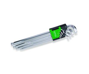 Juego de llaves hexagonales HEX TOPTUL 9uds. (1.5 2 3 4 5 6 8 10mm) extra largo