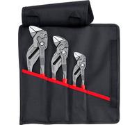 Juego de llaves para abrazaderas, de 3 piezas (rojas, en estuche plegable)