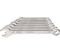 Juego de llaves para anillos de rosca, 9 piezas, SW 10-32 mm, forma A, acero CV TECWERK, para roscas externas