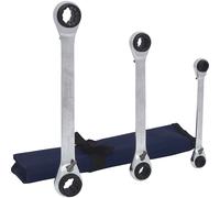 Juego de llaves poligonales de trinquete doble reversibles 4 en 1 GEARplus KS Tools, 3 piezas