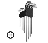 Juego de llaves torx largas awtools, t10-t50, 9 piezas, ideal para tra