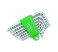 Juego de llaves TORX TOPTUL 7uds. (T10 T15 T20 T25 T27 T30 T40) kurz L-Tipo