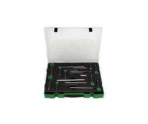 Juego de llaves TORX TOPTUL 9uds. T10 T15 T20 T25 T27 T30 T40 T45 T50 mango en T