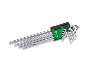 Juego de llaves TORX TOPTUL 9uds. T10 T15 T20 T25 T27 T40 T45 T50 extra largo