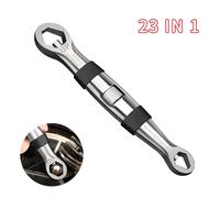 Juego de llaves universales 23 en 1, llave de trinquete ajustable de 7-19mm, llave de CR-V, multiherramientas flexibles, herramienta de mano para reparación de automóviles A