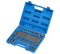 Juego De Llaves Y Puntas Draper S2 3/8 1/2"D 61 Piezas Torx Hex Ribe PZ 63376