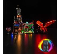 Juego de Luces LED Con Mando a Distancia para Lego 21348 Dungeons & Dragons: Red Dragon's Tale - Juguetes Creativos (No Incluye Lego)