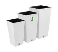 Juego de macetas Prosperplast Furu blanco
