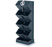 Juego de macetas Prosperplast Maceta vertical Cascade Mini en antracita