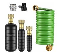 Juego de manguera de extensión de grifo de latón flexible con sello antifugas apto para riego de jardín doméstico Construcción de ABS Manguera de jardín retráctil