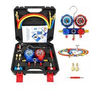 Juego De Manómetros Para Aire Acondicionado | Equipo De Medición De Gas Refrigerante | Kit de Recarga de Refrigerante para Reparación en Hogar y Vehículo