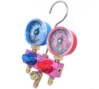 Juego de manómetros para R22 R32 R410A R404 R507 HVAC Kit de Prueba de Latón y Aleación de Aluminio Compacto Medidores de Presión para Mantenimiento Climático