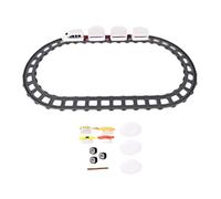 Juego de máquina de sushi rotativa eléctrica de tren de sushi con cinta transportadora de riel, comida y bandeja para servir Mesa de tren con batería para fiesta, mesa de exhibición, plato oscilante