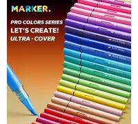 Juego de marcadores de pintura acrílica, bolígrafos de arte acrílico con punta de pincel para roca, cerámica, madera, lienzo, vidrio, piedra, tela, fabricación de tarjetas Brown Series
