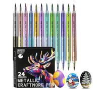 Juego de marcadores de pintura, impermeables, de doble extremo, marcadores de punta suave, para tablero de papel, tarjetas, vidrio, cerámica, tela, niños, adultos, hogar, escuela, , recuerdos