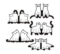 Juego de marcadores magnéticos, 10 piezas de Black Cat Page Markers, accesorios para libros de amor, fuerte clip estilo Page Holders for Secure Marking, Durable Decorative Bookmarks