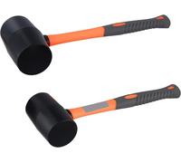Juego de martillos de goma, de 680 g y 1250 g, con mango ergonómico, de 14 pulgadas, para trabajos de artesanía