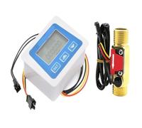 Juego de medidor de flujo de agua Digital Monitor de caudal LCD flujo electrónico en línea