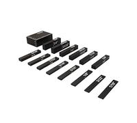 Juego de medidores altura bloques configuración, barras aluminio precisión for enrutador y Sierra mesa, 17 Uds(7pcs Red)