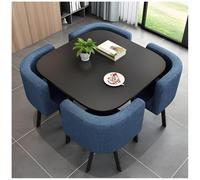 Juego de mesa de comedor cuadrada de 1,90 cm, con sillas, mesa de cocina y 4 sillas, combinación de mesa de recepción y silla, para el hogar, café, sala de estar, 2,80 cm