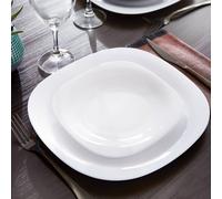 Luminarc Dajar Carine Vajilla (Cristal, 29,2 x 14 x 28,5 cm, 18 Unidades), Color Blanco