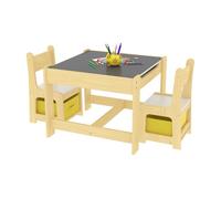 Juego de mesa para niños con 2 sillas irixoa con cajas mdf 48 x 61 x 63 cm [en.casa]