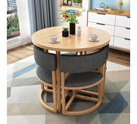 Juego de mesa redonda de comedor y silla, mesa redonda de recepción de oficina con sillas para el hogar, balcón, salón, sala de estar, zonas de relajación y espacios de reunión