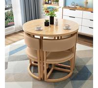 Juego de mesa redonda de comedor y silla, mesa redonda de recepción de oficina con sillas para el hogar, balcón, salón, sala de estar, zonas de relajación y espacios de reunión
