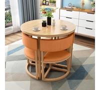 Juego de mesa redonda de comedor y silla, mesa redonda de recepción de oficina con sillas para el hogar, balcón, salón, sala de estar, zonas de relajación y espacios de reunión
