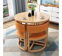Juego de mesa redonda de comedor y silla, mesa redonda de recepción de oficina con sillas para el hogar, balcón, salón, sala de estar, zonas de relajación y espacios de reunión