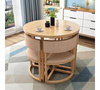 Juego de mesa redonda de comedor y silla, mesa redonda de recepción de oficina con sillas para el hogar, balcón, salón, sala de estar, zonas de relajación y espacios de reunión