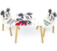 Juego de mesa y sillas para niños con temática de Mickey Mouse de Disney, estilo clásico, en color beige. Talla única