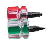 Juego de mini destornilladores portátiles para mango rechoncho puntas de ranura cruzada para reparación de teléfonos y relojes, lentes compactos de 18 mm