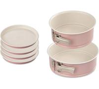 Juego de moldes desmontables, Dr. Oetker Retro, de 18 cm y 20 cm, juego de moldes para bizcochos de 17 cm, revestimiento antiadherente, acero con refuerzo cerámico