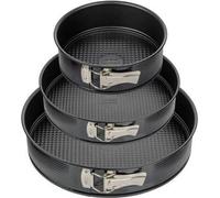 Juego de moldes desmontables Zenker, de 3 piezas, con diámetros de 20 cm, 24 cm y 28 cm, color metálico, revestimiento antiadherente, acero, resistente al calor hasta 230°C