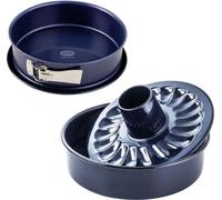 Juego de moldes para hornear: molde desmontable y molde para bizcocho, Dr. Oetker Back Liebe, 26 cm y 28 cm, revestimiento antiadherente, acero, juego de 2 piezas