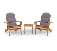 Juego De Muebles De Jardín Adirondack 3 Piezas Madera Acacia Vidaxl