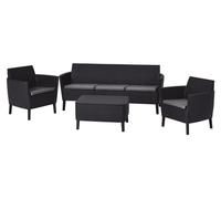 Juego de muebles de jardín Keter Salemo, compuesto por 3 sofás de 2 plazas y 2 sillones, color gris