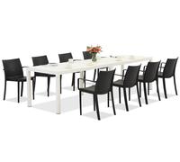 Juego de muebles de jardín King Double/Victoria blanco/antracita para 8 personas Bica