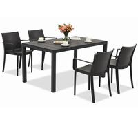 Juego de muebles de jardín King/Victoria antracita para 4 personas Bica