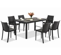 Juego de muebles de jardín King/Victoria antracita para 6 personas Bica