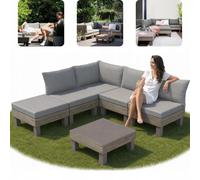 Juego de muebles de jardín para terraza Keter Elements, para 5 personas, con cojines