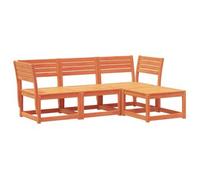 Juego De Muebles Jardín 4 Pzas Madera Maciza Pino Marrón Cera Vidaxl