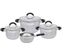 Juego de ollas Basic Black Steam 4 piezas
