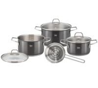 Juego de ollas ELO "Twice Select", 4 piezas, color gris