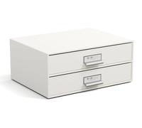 Juego de organizadores para cajones "BIRGER" de Bigso Box of Sweden. Color: Blanco. Tamaño: 25,5 x 33,5 x 14,5 cm