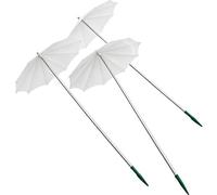 Juego de paraguas retráctil para plantas, 3 piezas, protector de plántulas para exteriores con función de bloqueo UV, kit de toldo de jardín portátil, accesorios para plantas con diseño resistente a